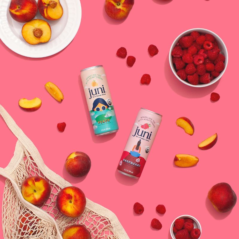 Juni Tea Raspberry Juni Sparkling Adaptogenic Tea - Raspberry – Drink Juni