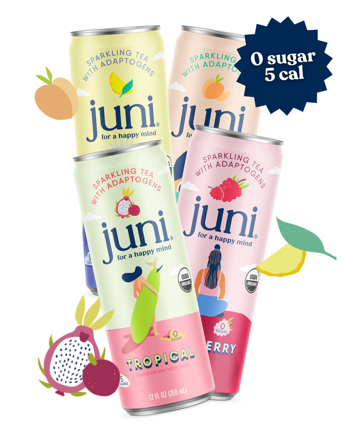 Juni Sparkling Adaptogenic Tea -Variety Pack – Drink Juni