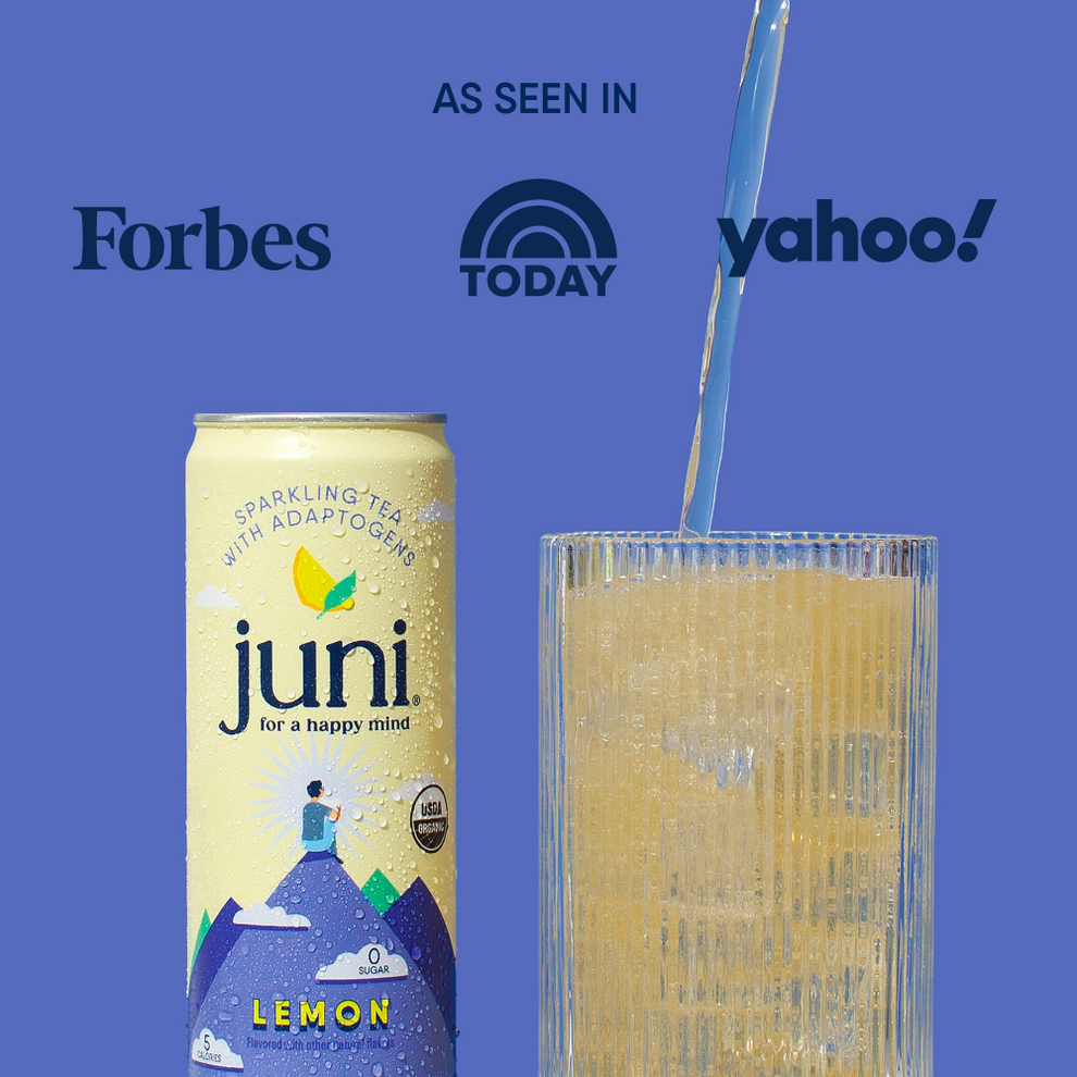 Juni Sparkling Tea with Adaptogens | Lemon Flavor | 12-Pack – Drink Juni