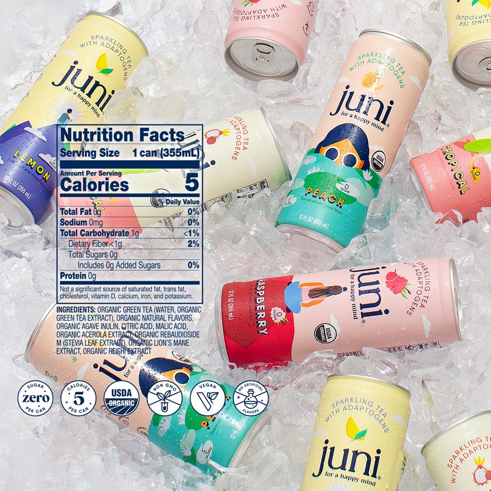 Juni Sparkling Adaptogenic Tea -Variety Pack – Drink Juni