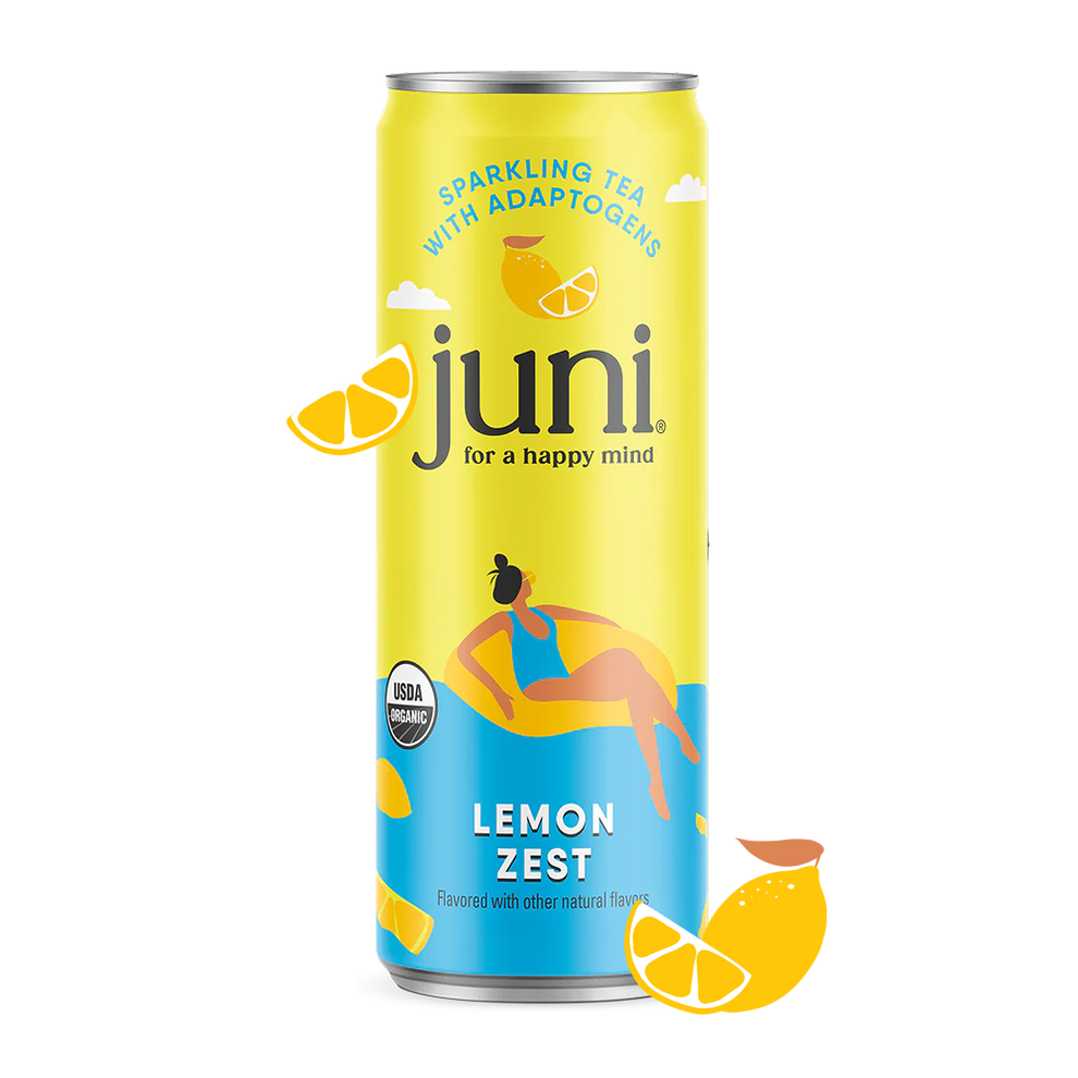 Juni Sparkling Tea with Adaptogens | Lemon Flavor | 12-Pack – Drink Juni
