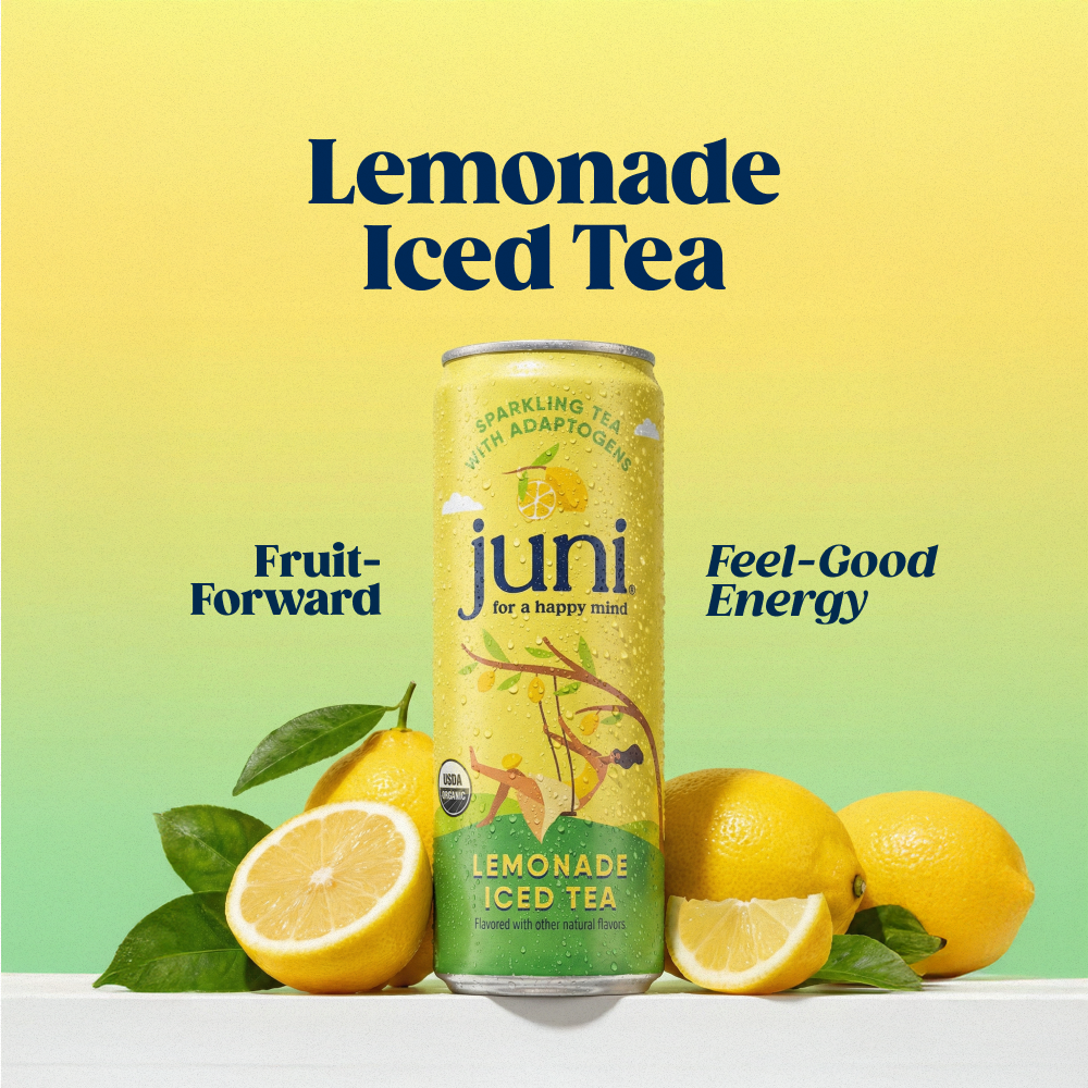 Juni Sparkling Adaptogen Drinks | Ashwagandha, Lion's Mane, Green Tea ...
