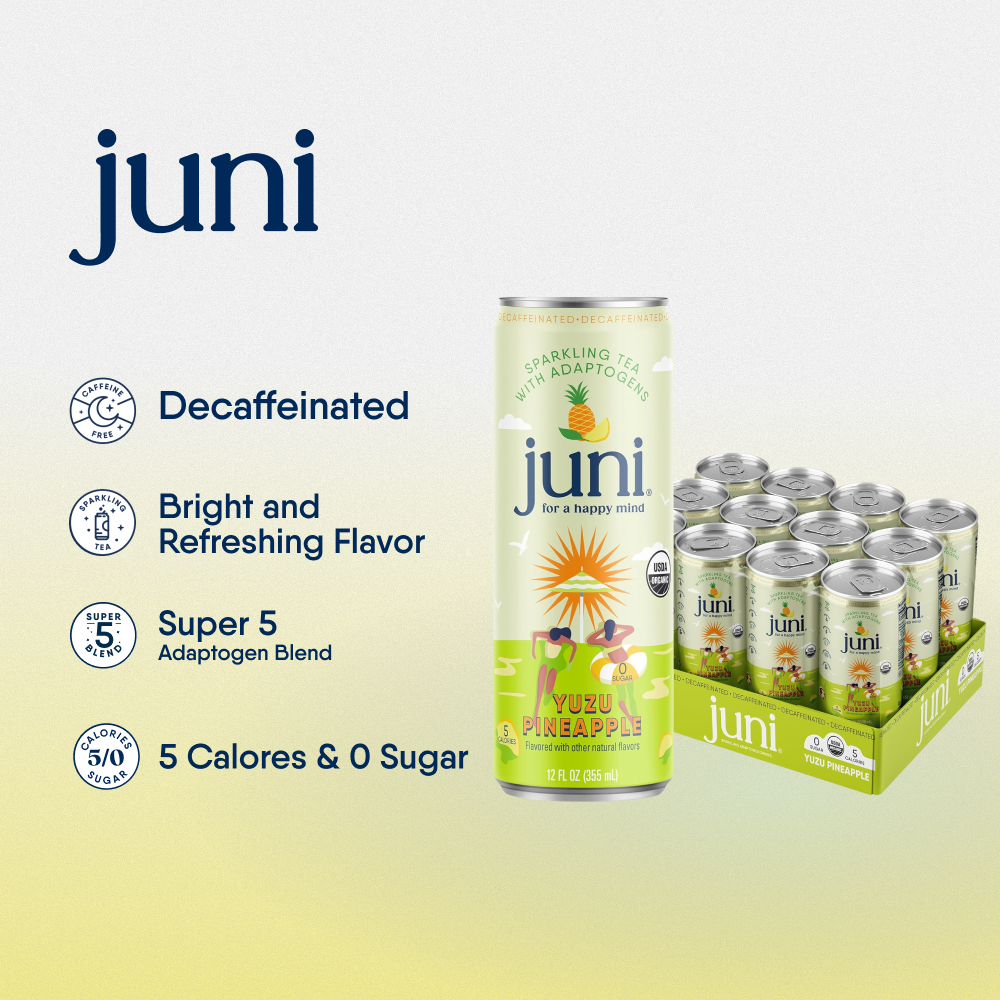 Juni Sparkling Adaptogen Drinks | Yuzu Pineapple | 12-Pack – Drink