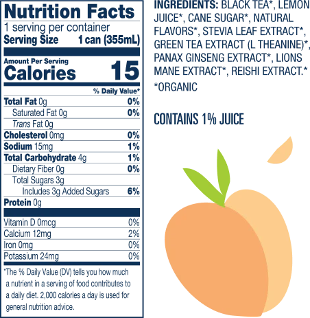 Juni Sparkling Adaptogenic Tea - Peach – Drink Juni